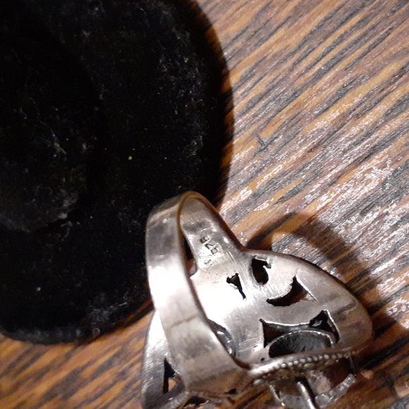 STERLING SILVER RING TWO CZ/ MARACSITE 925 Size 6.5 NEW - Picture 3 of 6